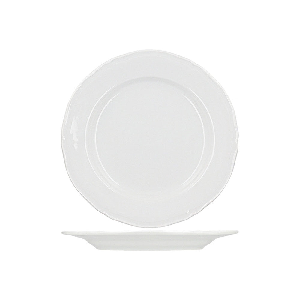 20 cm - H&H Catherine Piatto Fondo In Porcellana - Set 6 Pz