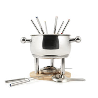 H&H Set Fonduta In Acciaio Inox 18/10 Set 11 Pz