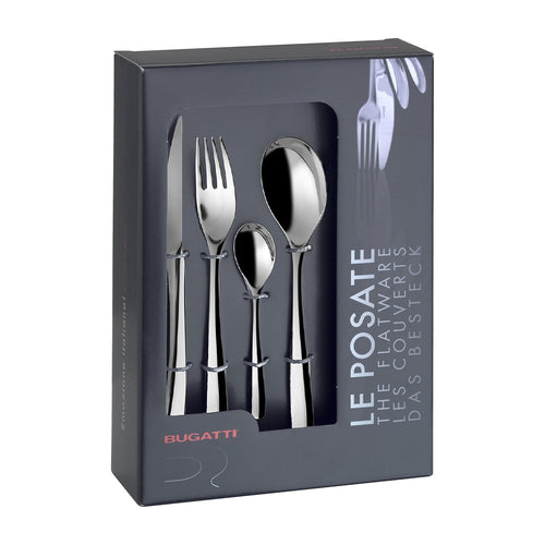 Bugatti Gaia Servizio Posate In Acciaio Inox 18/10 - Set 24 Pz
