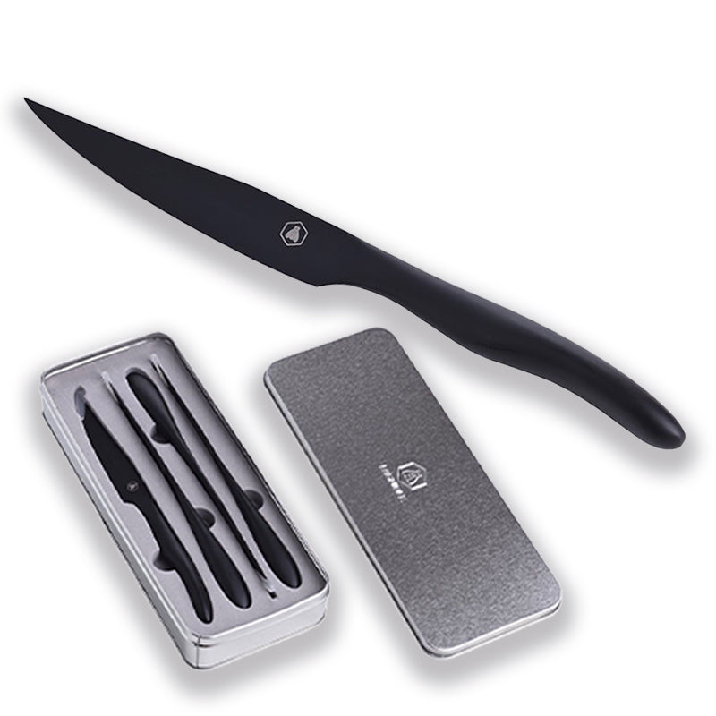 25 Cm Laguiole Coltello Bistecca In Acciaio Inox Set 4 Pz