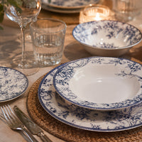 H&H Kensington Servizio Piatti Decorati In Porcellana - Set 18 Pz