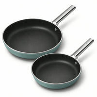 24-28 cm - Cookware Set de Sartenes Bajas de Aluminio con Revestimiento Cerámico - Set de 2