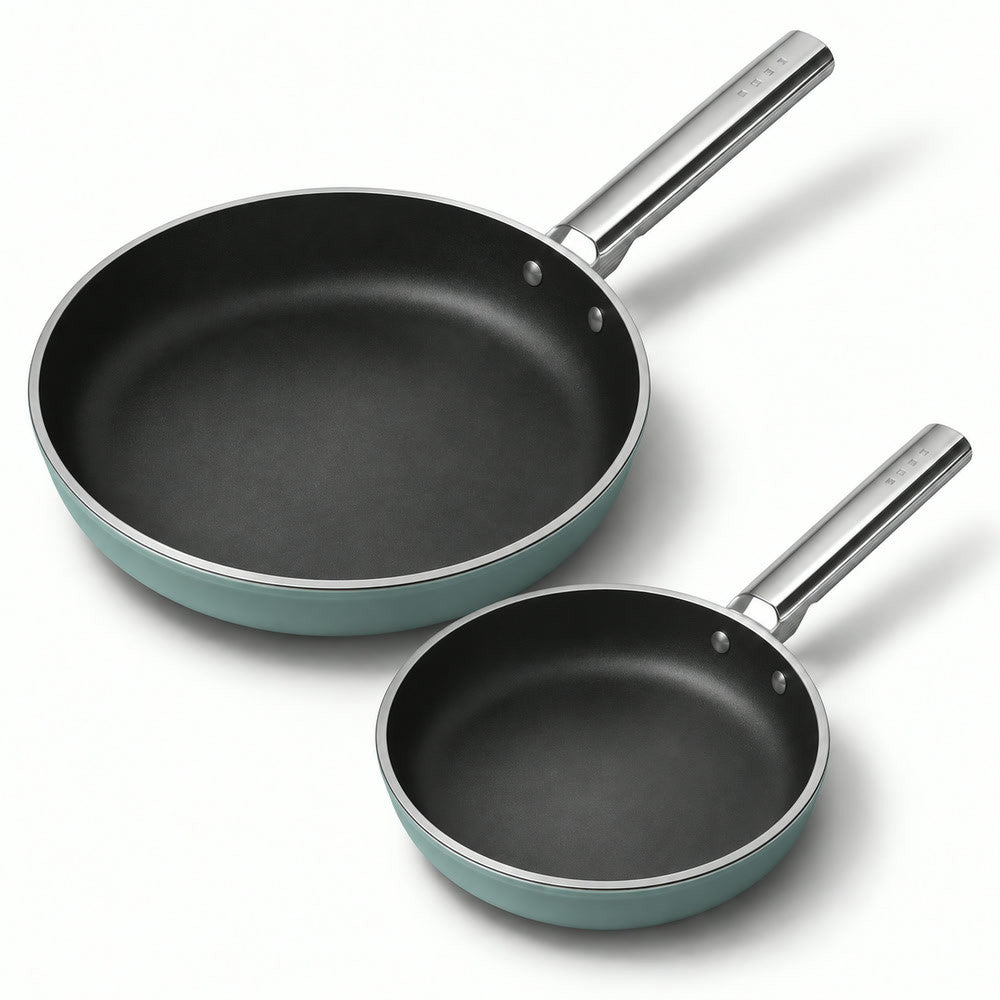 20-28 cm - Cookware Ceramic-Coated Aluminium Low Frying Pan Set - Set of 2