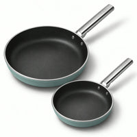20-28 cm - Cookware Ceramic-Coated Aluminium Low Frying Pan Set - Set of 2