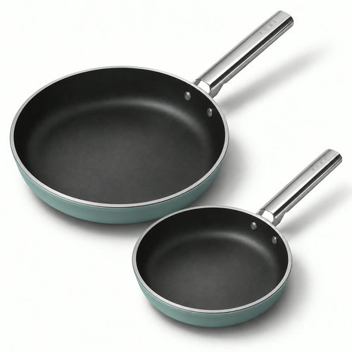 20-28 cm - Cookware Set de Poêles Basses en Aluminium avec Revêtement Céramique - Set de 2