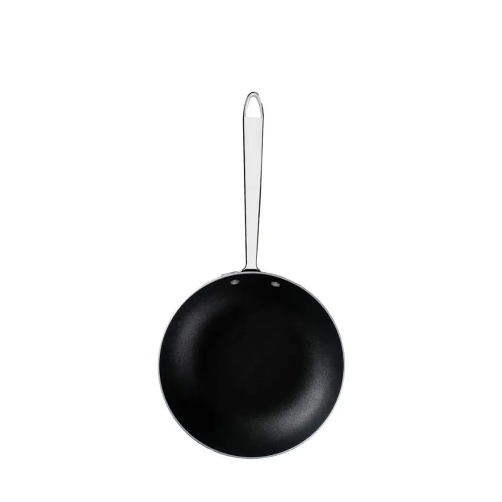 Agnelli Induction Chef 2-Ply Padella Alta Svasata Antiaderente SharkSkin In Alluminio Con Manico Inox