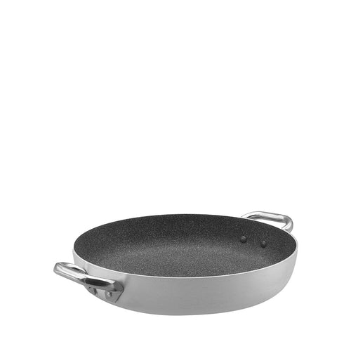 Agnelli SharkSkin Tegame Basso In Alluminio Antiaderente Con 2 Maniglie Acciaio Inox