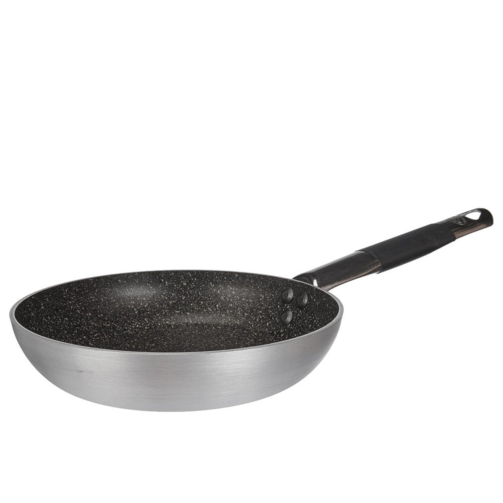 Agnelli Effetto Pietra Padella Bassa Svasata Antiaderente Infinity In Alluminio Con Manico Cool