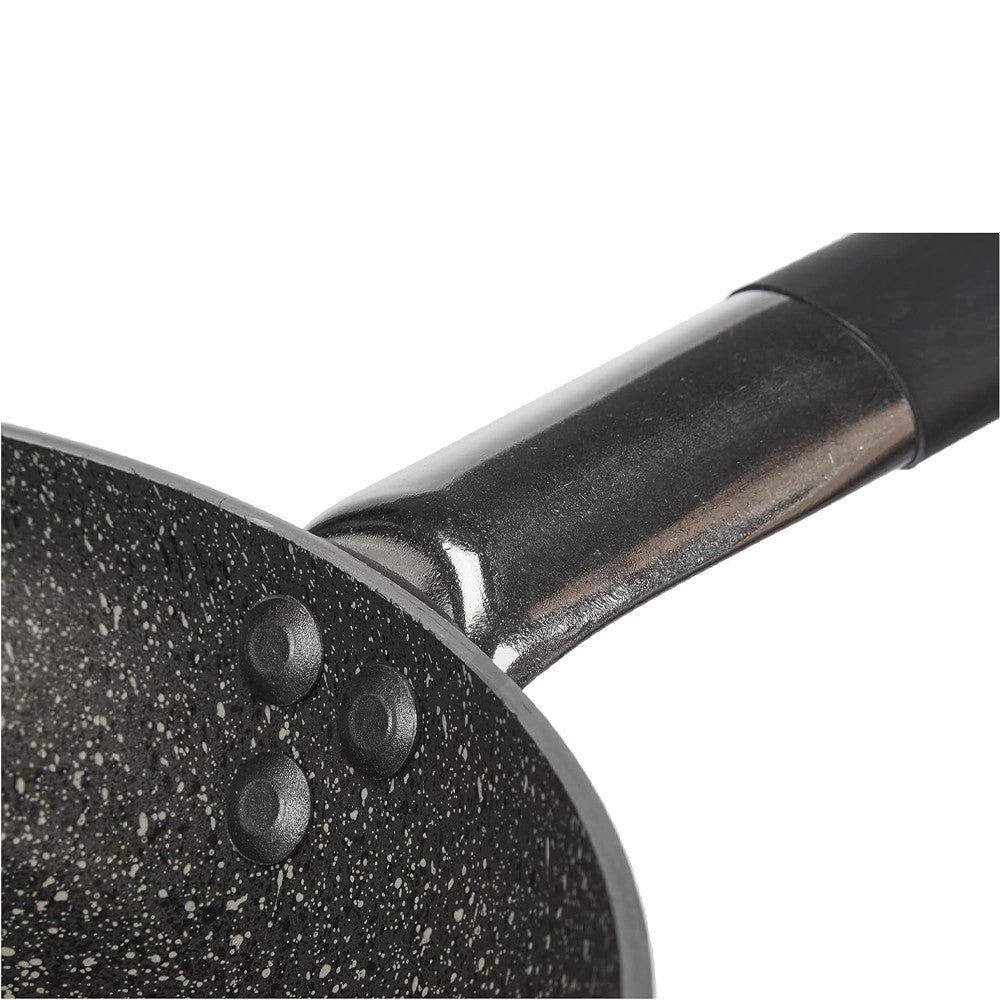 Agnelli Effetto Pietra Padella Bassa Svasata Antiaderente Infinity In Alluminio Con Manico Cool