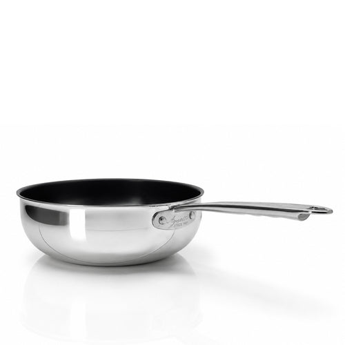 Agnelli 2Ply Padella Alta Mantecare Antiaderente In Alu-Inox Con Manico 1907