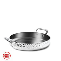 Alu-Inox 3-ply Casserole Basse Induction Avec Deux Poignées En AluInox