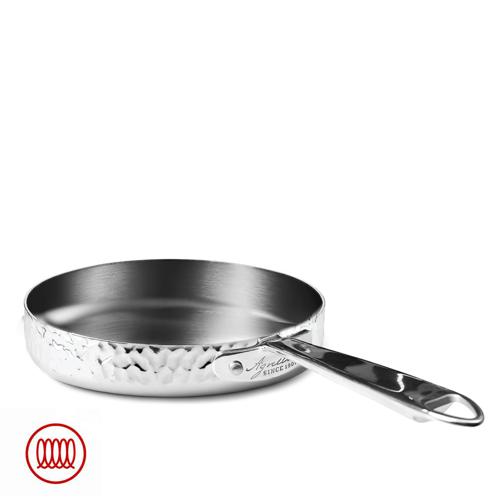 Alu-Inox 3-ply Padella Alta Induzione Con Manico Tubolare In AluInox