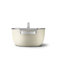 24 cm - Smeg Cookware Casseruola Alta Antiaderente Ceramico In Alluminio Con Coperchio