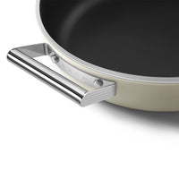 28 cm - Smeg Cookware Tegame Basso Antiaderente Ceramico In Alluminio Con Coperchio