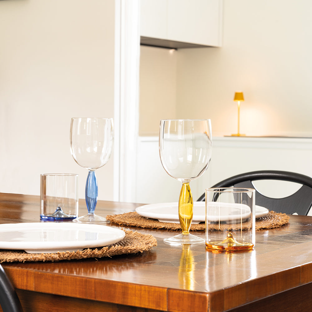 34.5 cl - Zafferano Discobolo Bicchiere Acqua In Vetro Set 4 Pz