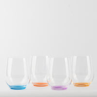 32 cl - O Happy Verre À Vin Multi-usage en Verre - Ensemble 4 Pcs