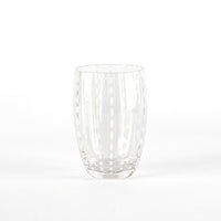 32 cl - Perle Water Glass with White Dots - Set 6 Pieces