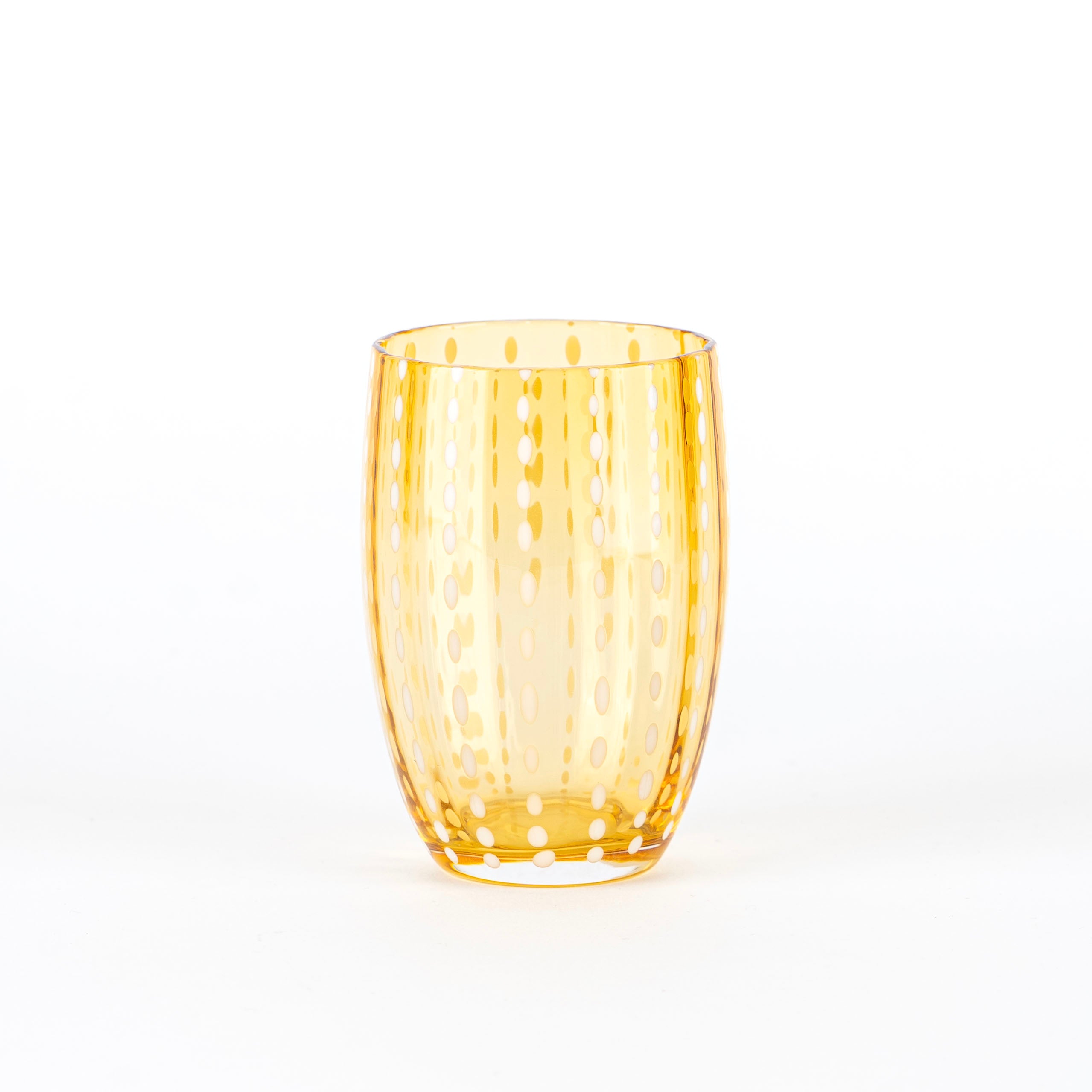 32 cl - Perle Water Glass with White Dots - Set 6 Pieces