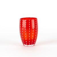 32 cl - Perle Water Glass with White Dots - Set 6 Pieces