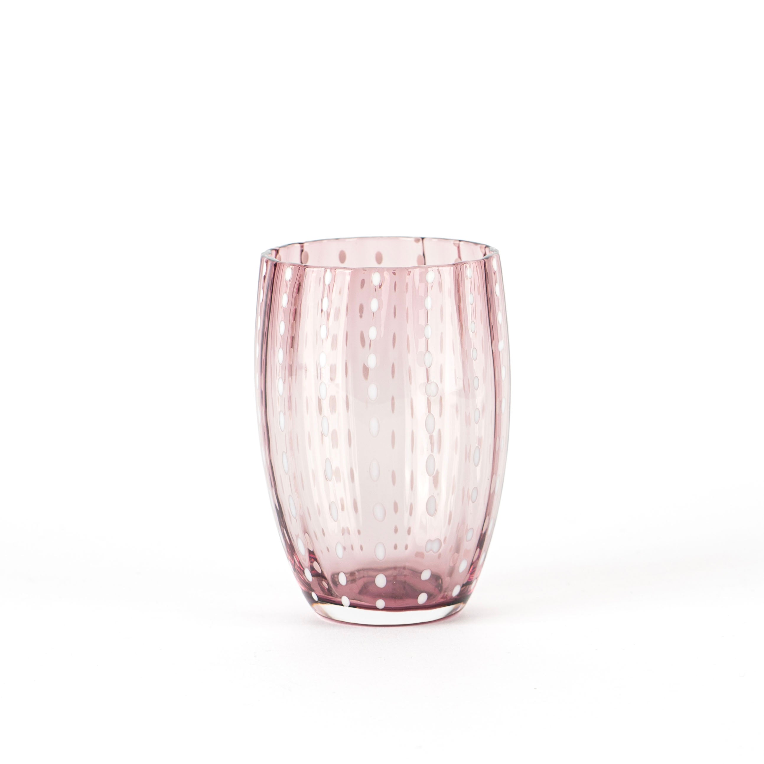 32 cl - Perle Water Glass with White Dots - Set 6 Pieces