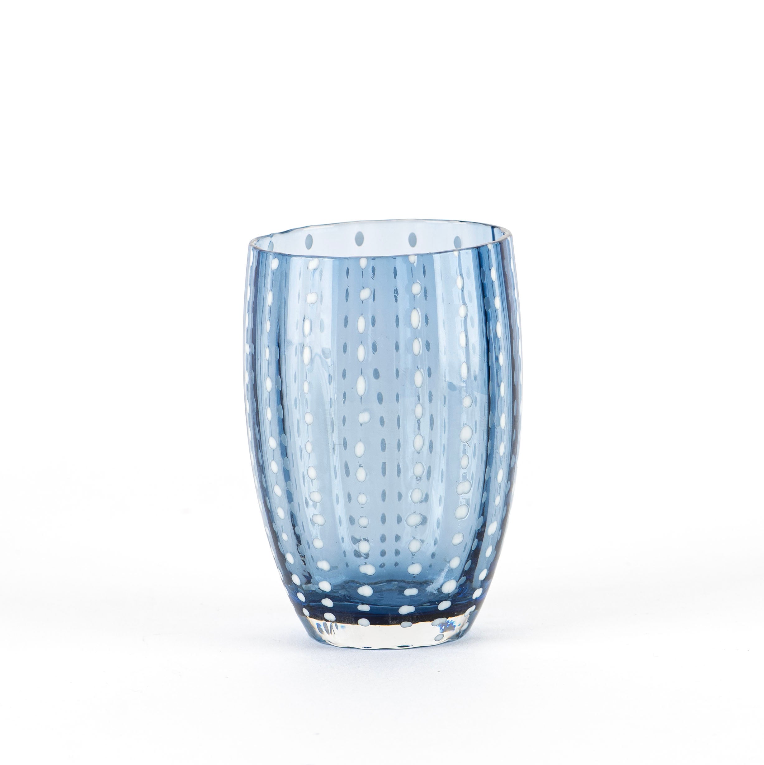 32 cl - Perle Water Glass with White Dots - Set 6 Pieces