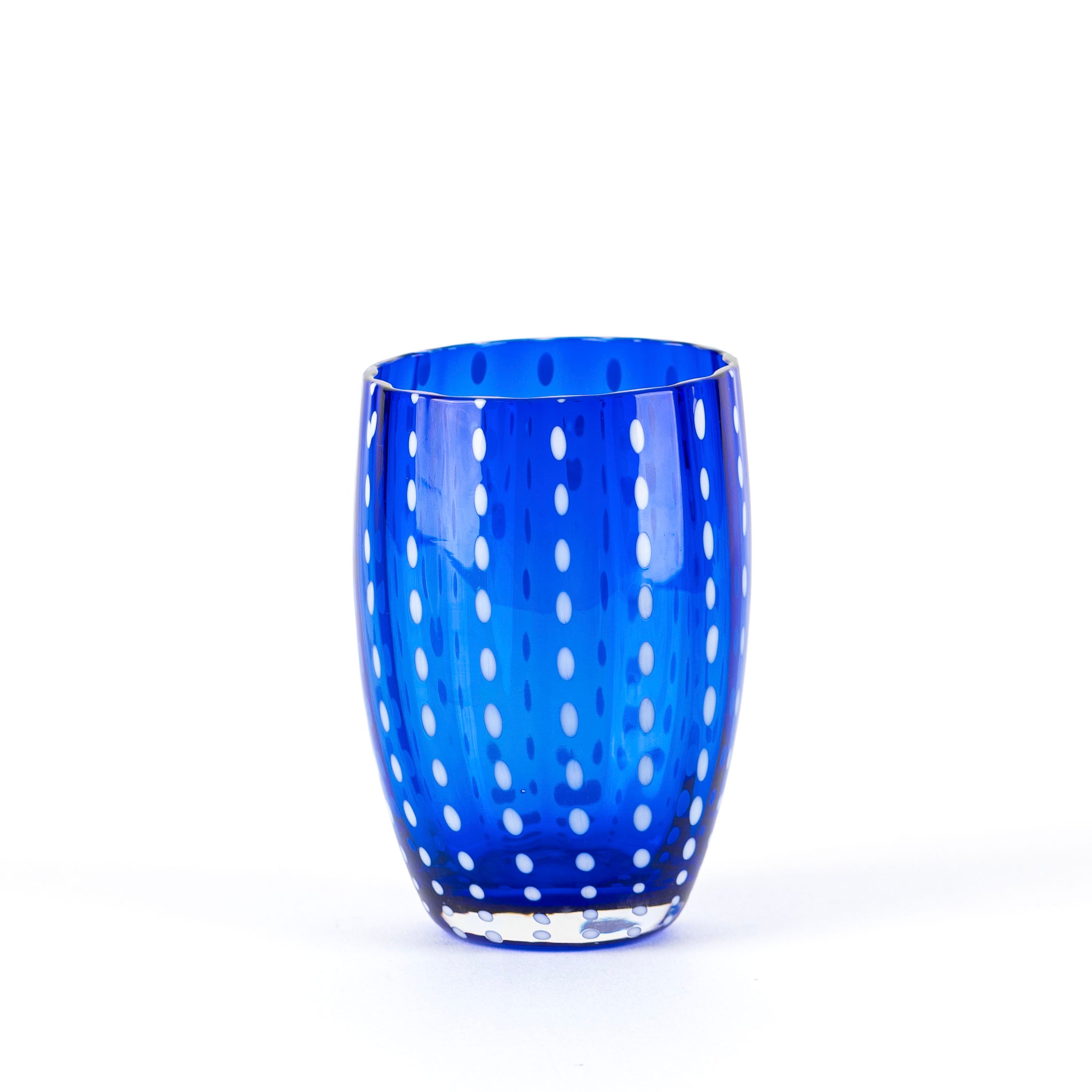 32 cl - Perle Water Glass with White Dots - Set 6 Pieces