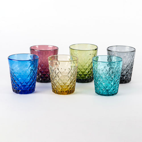 35 cl - Balloton Verre À Eau en Verre Soufflé - Ensemble 6 Pcs