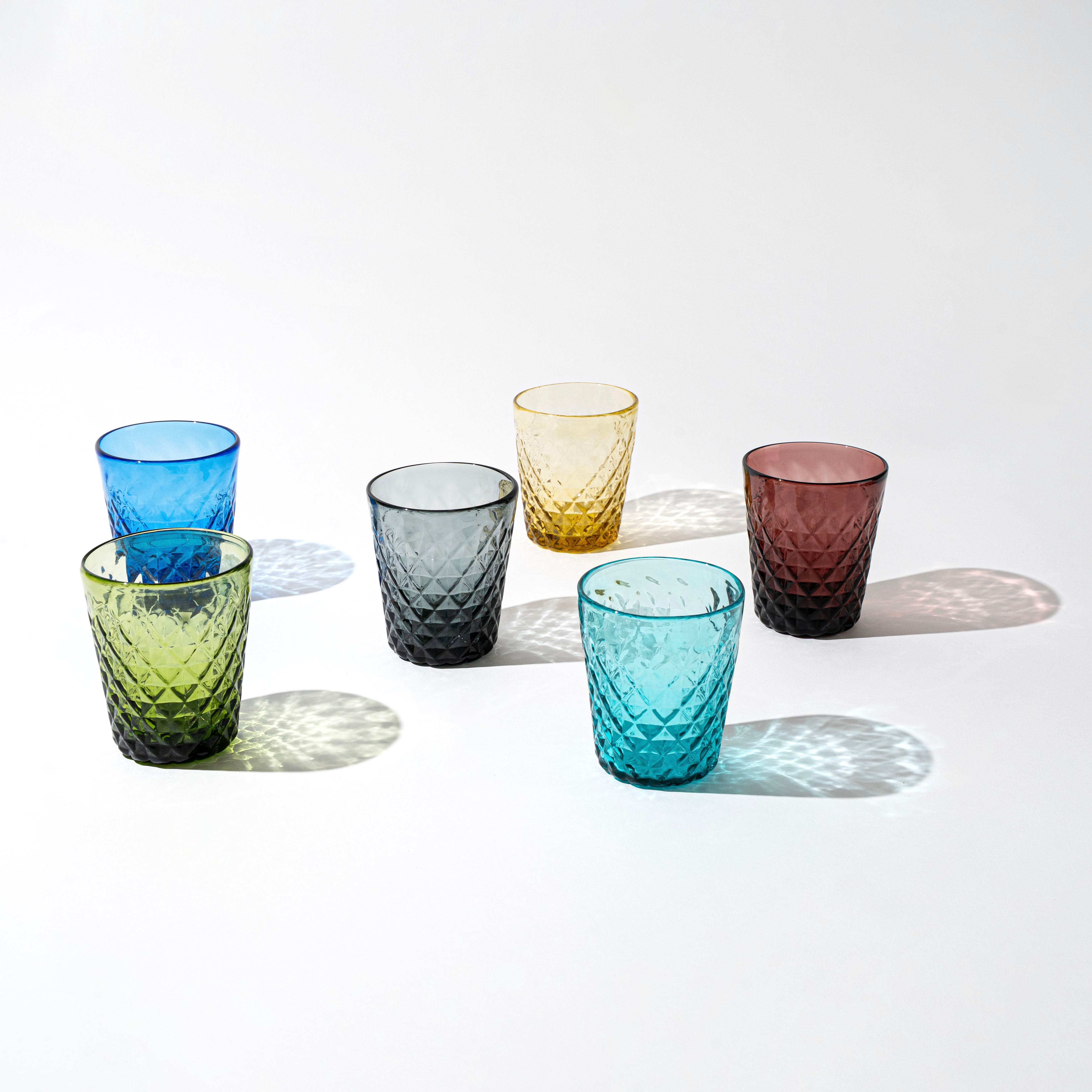35 cl - Balloton Bicchiere Acqua in Vetro Soffiato - Set 6 Pezzi
