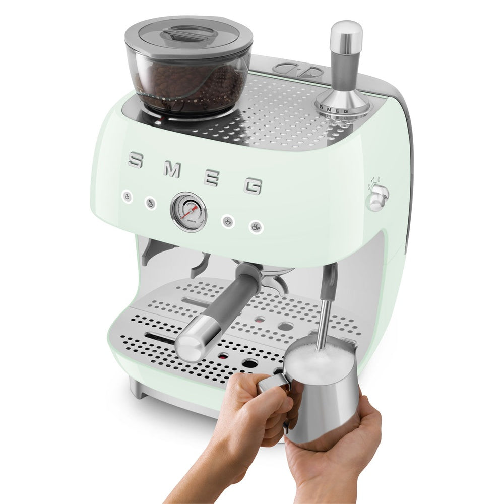Smeg 50's Style Macchina da Caffè Espresso Manuale Con Macina Caffè