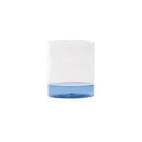 44 cl - Zafferano Filo Bianco Bicchiere Acqua Tumbler In Vetro Borosilicato Set 4 Pz