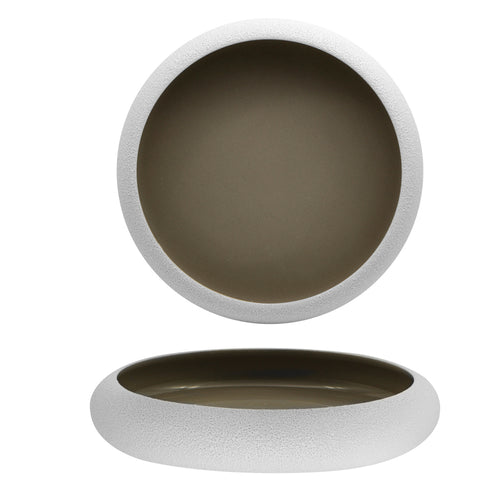 27 cm - Genesys Evo Grey Hoher Porzellan-Nest-Präsentationsteller