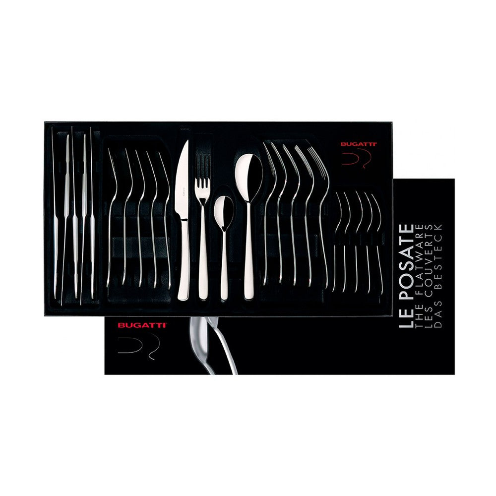 Bugatti Preludio Servizio Posate In Acciaio Inox 18/10 - Set 24 Pz