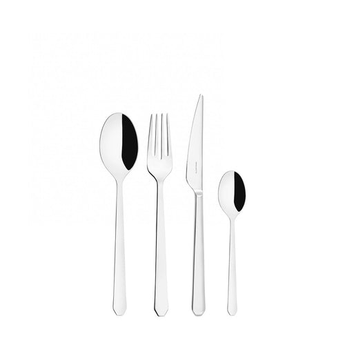 Bugatti Ottagonale Servizio Posate In Acciaio Inox 18/10 - Set 24 Pz