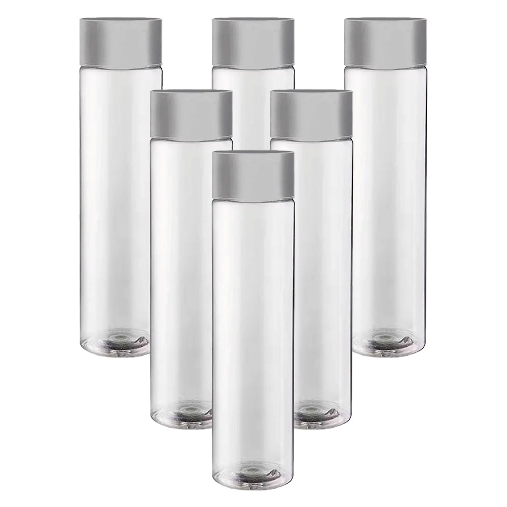 75 cl - Bottiglia Acqua Cilindrica In Vetro con Tappo a Vite - Set 6 Pz