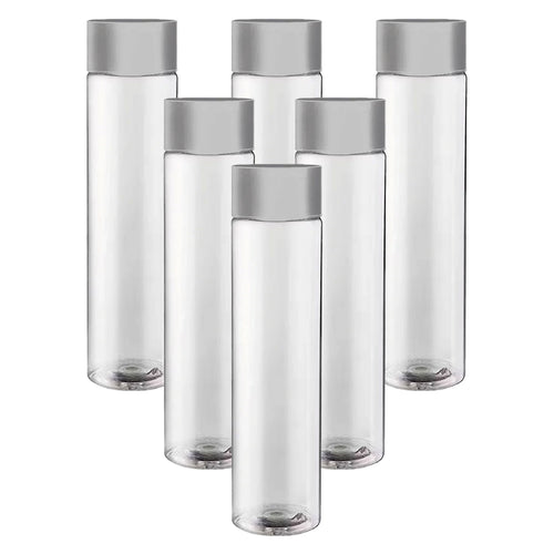 75 cl - Zylindrische Wasserflasche aus Glas mit Schraubverschluss - Set 6 Stk