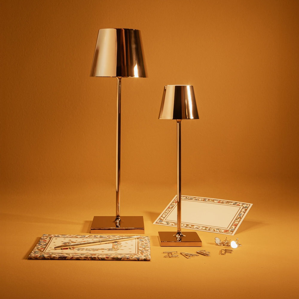 7x27 cm - Zafferano Poldina Micro Lampada Da Tavolo Dimmerabile