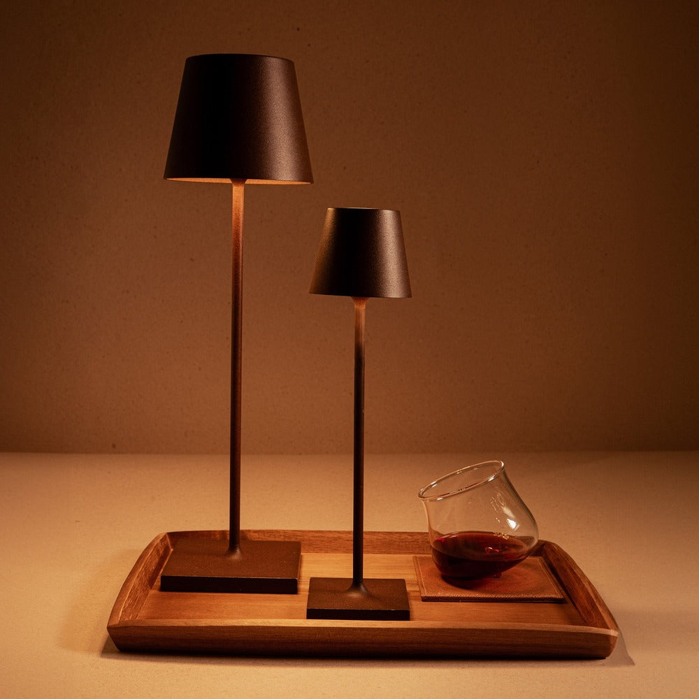 7x27 cm - Zafferano Poldina Micro Lampada Da Tavolo Dimmerabile