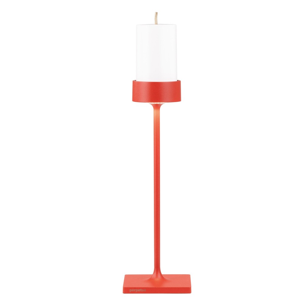 8.7 x H.35.6 cm - Zafferano Perpetua Lampada Da Tavolo Dimmerabile In Alluminio