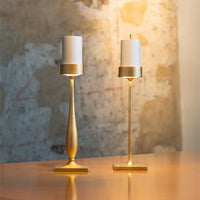 8.7 x H.35.6 cm - Zafferano Perpetua Barocco Lampada Da Tavolo Dimmerabile In Alluminio