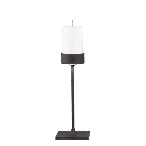 8.7 x H.30.6 cm - Zafferano Perpetua Midi Lampada Da Tavolo Dimmerabile In Alluminio
