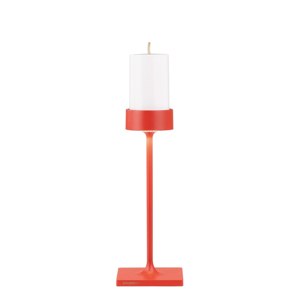 8.7 x H.30.6 cm - Zafferano Perpetua Midi Lampada Da Tavolo Dimmerabile In Alluminio
