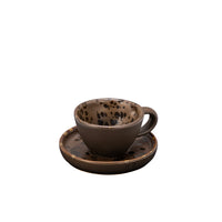 8 cl - Phobos Coffee Cup with Saucer in Stoneware Set 6 pcs
