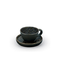 8 cl - Phobos Coffee Cup with Saucer in Stoneware Set 6 pcs
