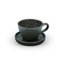 23 cl - Phobos Tasse À Cappuccino Avec Soucoupe En Grès Ensemble 6 Pz
