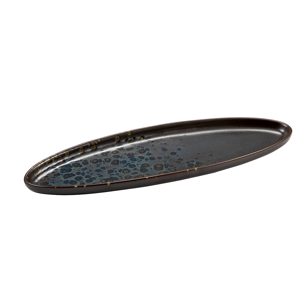 31x10 cm - Phobos Oval Tray in Stoneware Set 6 Pz