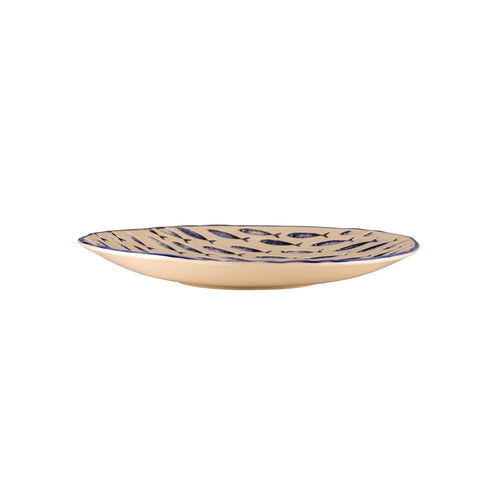 34 cm - Le Coq Thalassios Piatto Piano In Stoneware Set 2 Pz
