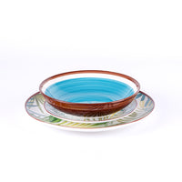 Metropolis Jungle Porcelain Dinnerware Set - Set 18 Pieces