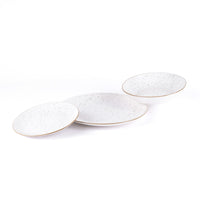 Metropolis Pepper Bamboo Dinnerware Set In Porcelain - Set 18 Pcs