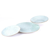 Metropolis Pepper Bamboo Dinnerware Set In Porcelain - Set 18 Pcs