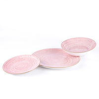 Metropolis Pepper Bamboo Dinnerware Set In Porcelain - Set 18 Pcs